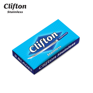 Lames de rasoir de sécurité à double tranchant en acier inoxydable importé jetables Clifton - Product Image 3