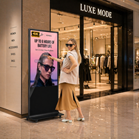 43 ", 55 ", 65 inç Ultra İnce Ayaklı Dijital Tabela Kiosku 1080p İnteraktif Dokunmatik Ekranlı LCD Reklam Perakende Mağazası