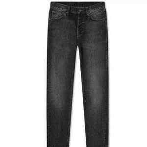 Jeans droits tendance 2025 avec bande latérale cousue, style urbain, 100% coton, haute qualité, pour homme, lavés, grandes tailles - Product Image 3