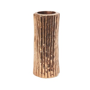 Décoration de fête de Noël et du Nouvel An de qualité supérieure Vases à fleurs en aluminium plaqué or Vase à fleurs en métal de forme personnalisée - Product Image 3