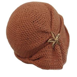Unisex Crochet <b>Bonnet</b> Pattern Womens Cloche Side Gathers Draped Brim Beach Travel Outdoor Casual Wear Digital Download - Product Image 2