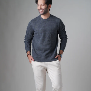 Sudadera de cuello redondo para hombre y mujer de gran tamaño de 400GSM Plus 100% algodón de lana de invierno con logotipo frontal para parejas - Product Image 3