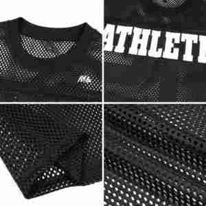 Best-Selling Custom Vintage Oversized T-Shirt American Football Wear Unisex Street Style Boxy Mesh <b>Cropped</b> Jersey Oversized Fit - Product Image 4