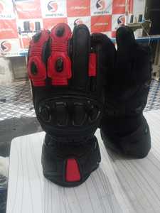 Gants de moto de course en cuir de haute qualité avec logo personnalisé, à doigts complets, lourds, durables, compatibles avec les écrans tactiles, pour une utilisation en extérieur - Product Image 6