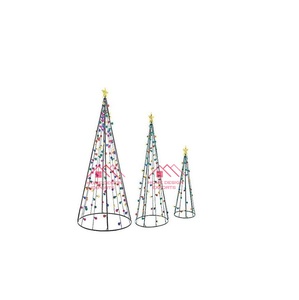 Árbol de Metal de hierro con acabado negro de alta venta 2025 en acabado dorado para uso de decoración navideña - Product Image 4