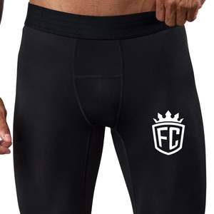 Leggings de compression pour hommes noirs, pantalon extensible, couche de base athlétique pour la salle de sport, l'entraînement, la course à pied, la forme physique et les performances sportives - Product Image 3