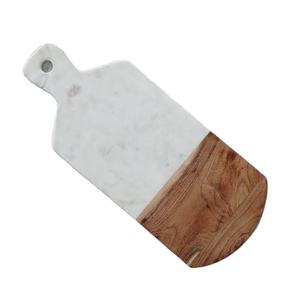 Planche à découper en bois d'acacia lisse et non toxique avec poignée-Bloc à découper de cuisine durable - Product Image 1