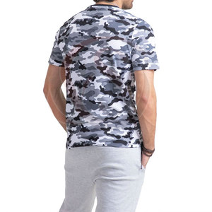 เสื้อยืดคอกลมแขนสั้นผ้าโพลีเอสเตอร์/คอตตอนทรงลำลองสำหรับผู้ชายสุดเท่ห์ ระบายอากาศได้ดี ทรงปกติ - Product Image 5