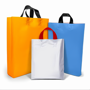 Sacs de shopping personnalisés en gros, prix de gros, matériau PE, impression personnalisée de la marque, motifs imprimés en couleur vive - Product Image 3