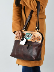 Pelo de piel de vaca real en cuero Capacidad Bolso de diseñador Bolsos de hombro para mujer con material y diseño de alta calidad - Product Image 6