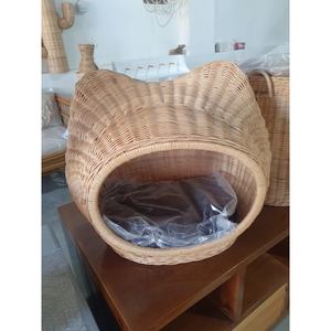 Casa de mimbre natural para mascotas Cama de ratán para perros Producto sostenible para mascotas Camas de ratán natural OEM para exportación Material ecológico - Product Image 2