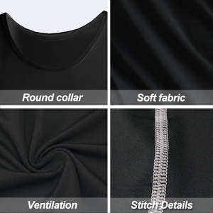 Camiseta sin mangas deportiva de algodón para hombre, ropa deportiva ajustada sin mangas de verano para entrenamientos de gimnasio y correr, camisa de punto cómoda - Product Image 5