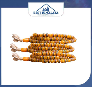 สวดมนต์ชาวพุทธธรรมชาติ Tulsi rudraksh ลูกปัด gamestone Jaap Mala แกะสลักเป็นมิตรกับสิ่งแวดล้อม - Product Image 6