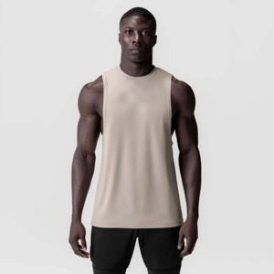 Wholesale Men's Plus Size Formal Gym Tank <b>Tops</b> Breathable 100% Cotton Cartoon Pattern Workout <b>Tops</b> Heat-Transfer Printing - Product Image 1