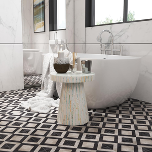 โต๊ะข้างทรงทันสมัย งานฝีมือ รูปทรงตามสั่ง เป็นมิตรกับสิ่งแวดล้อม ประดับด้วยงานฝังม็อบ คุณภาพสูง สำหรับห้องน้ำและห้องนั่งเล่น จากเวียดนาม - Product Image 4