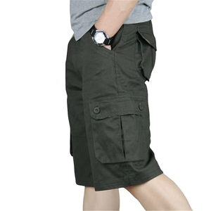 Customized Summer Cotton <b>Cargo</b> <b>Shorts</b> for Men <b>Boys</b> Casual Pocket Streetwear Plus Size Long <b>Shorts</b> Plain Dyed Knitted Weaving - Product Image 4