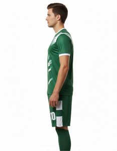 ชุดยูนิฟอร์มฟุตบอลระบายอากาศได้ดี เป็นมิตรกับสิ่งแวดล้อม ชุดเสื้อและกางเกงขาสั้นแบบแห้งเร็ว ผลิตตามสั่ง 100% โพลีเอสเตอร์ สำหรับสโมสร ฝึกซ้อม และแข่งขัน รับผลิตแบบ OEM - Product Image 4