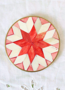 Classic Bone Inlay <b>Bamboo</b> Heat Resistant Eco-Friendly Square Coasters Handmade Customizable Thickness for Dining Kitchen Gifting - Product Image 4