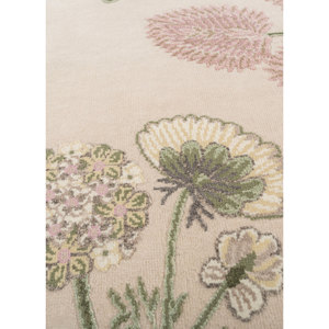 พรมขนสัตว์ถักมือสีเบจและสีน้ำตาลลายดอกไม้ รุ่น Akwl-9006 จาก Jardins Du Monde เหมาะสำหรับห้องนั่งเล่น ห้องโถง หรือพื้นที่สำหรับวัยรุ่น - Product Image 3