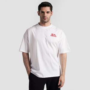 เสื้อยืด GA Limitless Oversized ผ้าฝ้าย 100% ระบายอากาศได้ดี สีขาว แบบเจอร์ซีย์  ด้วยเทคนิคการฟอกสีแบบ Acid Wash น้ำหนักผ้า 300gsm ลายเรียบ พร้อมโลโก้ - Product Image 2