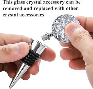 Amazing & Luxurious <b>Wine</b> Bottle Stoppers Stainless Steel <b>Wine</b> Stoppers for Gift Bar Holiday Party Wedding - Product Image 5