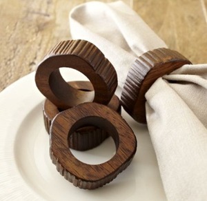 Handmade <b>Wooden</b> Napkin Rings in Mango Acacia Pine and Oak with Laser Cut Patterns and Multiple Finish Options - Product Image 5
