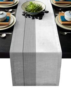 Camino de Mesa de Lino Liso con Bordado Decorativo que Resalta los Centros de Mesa, Elegancia Sutil para Ambientes Tranquilos en el Hogar - Product Image 4