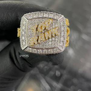 Customizable 925 Sterling Silver Hip Hop <b>Statement</b> <b>Ring</b> Bling Iced Moissanite for Wedding Party or Gift Unisex - Product Image 1