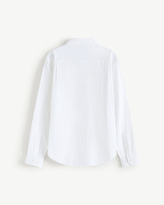 Chemise à manches longues en tricot uni pour homme, style décontracté moderne, automne, durable, 100% coton, respirante, coupe ajustée, routine Vietnam - Product Image 2