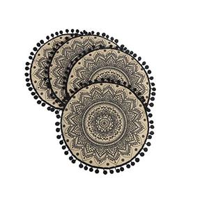 Highest Quality Round Place Mats With Tassels Farmhouse Woven <b>Jute</b> Dinning Table Decor Place Mat for Kitchen - Product Image 1