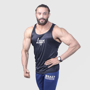 Haute qualité coton hommes T-shirts sans manches Sport chemise coupe carrée Muscle personnalisé Gym hommes Stringer côtelé débardeur hommes - Product Image 2