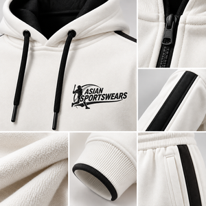 Conjunto Deportivo de Invierno con Capucha, Estampado, 100% Algodón, de Alta Calidad, en Oferta, Disponible en Stock - Product Image 4