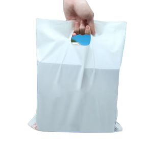 Vente en gros Sacs à provisions personnalisés LDPE HDPE découpés à l'emporte-pièce Sacs en plastique avec logo imprimé bon marché avec poignée - Product Image 2