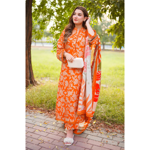 ANEELAS Conjunto de 3 Piezas para Mujer, Casual, Primavera/Verano, Camisa de Chifón Transpirable con Estampado Digital, Dupatta de Seda, Pantalón Estampado-BIC-030 - Product Image 4