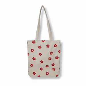 BloomCraft Floral Canvas <b>Tote</b> <b>Bags</b> with Long Handle Zipper Closure & Inside Pocket-<b>Wholesale</b> - Product Image 1