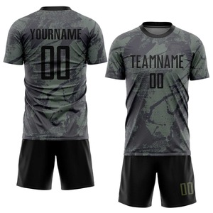 Maillots de football personnalisés avec logo imprimé numériquement, nom et numéro de l'équipe, ensemble uniforme de club de football, 100% polyester, haute qualité, pour hommes - Product Image 1