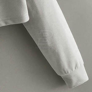 Sweat à capuche d'hiver décontracté court du fabricant pakistanais Logo avant de couleur personnalisée col à capuche léger quantité minimale de commande bas haut court - Product Image 6