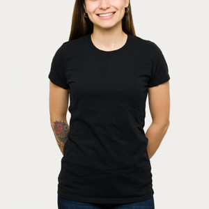 เสื้อยืดผู้หญิงคอตตอน 100% ดีไซน์ตามสั่ง รับทำโลโก้ OEM สินค้าใหม่มาแรง ขายส่ง ผลิตในบังกลาเทศ - Product Image 4