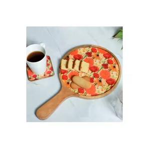 Platos Cuadrados de Madera Premium Boldeye con Encanto Vintage, Vajilla con Estampado Esmaltado para Hoteles y Restaurantes - Product Image 5