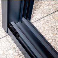 Portes et fenêtres modernes en alliage d'aluminium sur mesure pour centre commercial avec fonction coupe-vent et surface finie
