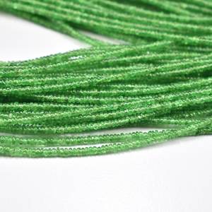 Tsavorite naturelle lisse Rondelle perles 2-2.5mm perles de pierres précieuses en vrac pour la fabrication de bijoux collier Bracelet bijoux à bricoler soi-même fournitures - Product Image 2