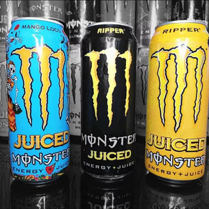 Monster the Doctor Boisson énergisante à faible teneur en glucides et sans sucre, enrichie en ginseng et en carbonate, 24x 250ml/330ml - Product Image 1