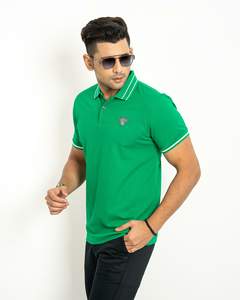 Polos de hombre con logotipo de marca personalizado al por mayor 100% algodón de primera calidad 220 GSM multicolor precio bajo MOQ de Bangladesh - Product Image 1