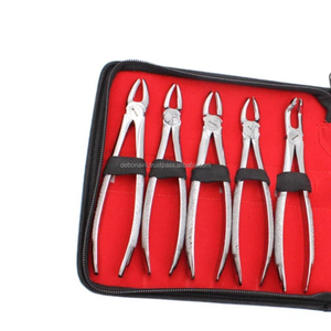 คีมถอนฟันสแตนเลสเกรดสูงแบบแมนนวลชุดเครื่องมือทันตกรรม10ชิ้น - Product Image 5