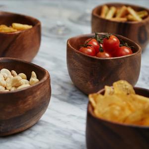 Bol en bois d'acacia massif ensemble de service de dîner bols en bois durable de bonne qualité vaisselle - Product Image 6