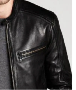 Chaqueta de cuero de piel de cordero de alta calidad para hombre, chaqueta de cuero de moda con cremallera de ropa informal de Venta caliente para hombre - Product Image 3