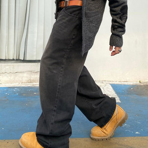 High Street Custom Wholesale Men's Vintage Casual Style Oversize Denim Pants Lightweight <b>Winter</b> Fashion Waterproof Multi-Pocket - Product Image 5