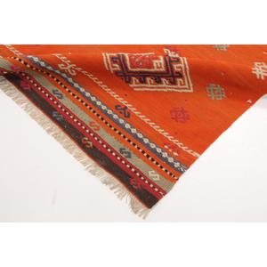 Grand tapis turc vintage 5,8x9,6 pieds, tapis floral orange et bleu - Product Image 5