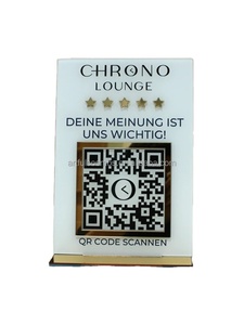 Soporte de código QR de acrílico para encimera Simple de tamaño pequeño 2025, soporte de exhibición de código QR para pago, soporte de señal de código QR para redes sociales - Product Image 2