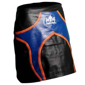 Mini-jupe en cuir véritable pour femme, taille haute, design à panneaux, fermeture éclair au dos, style motard, jupe tendance, tenue streetwear - Product Image 2